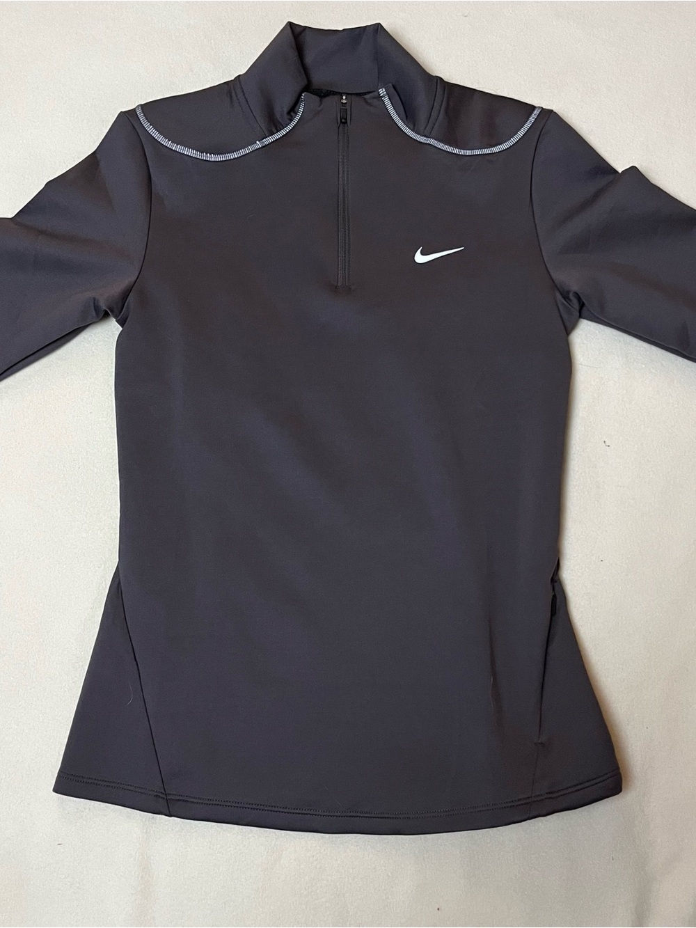 Nike Grey Therma-Fit ADV Women's Long-Sleeve Half-Zip Performance Top - Picture 4 of 12
